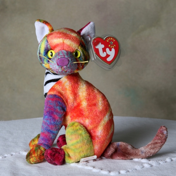 Ty Beanie Baby: Kaleidoscope the Cat Rare Retired - Picture 2 of 8